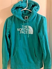 The North Face Women  s Blue Hoodie Pullover Sweatshirt S Logo Cotton soft