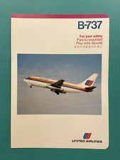 UNITED AIRLINES SAFETY CARD--737–1983