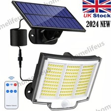 7000W LED Solar PIR Motion Sensor Wall Lights Security Outdoor Garden Shed Lamps