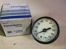 NEW Ashcroft Pressure Gauge 0-100 PSI Brass 1/4" NPT FREE SHIPPING 