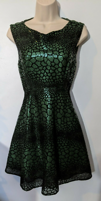 FRENCH CONNECTION Green/Black Sequin Rock Pattern Fit N Flare Boatneck DressUS4 | eBay FRENCH CONNECTION Green/Black Sequin Rock Pattern Fit N Flare Boatneck DressUS4 | eBay