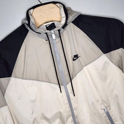 Nike Sportswear Full-Zip Hoodie Windbreaker Jacket  Black AR2209-100 Size L READ