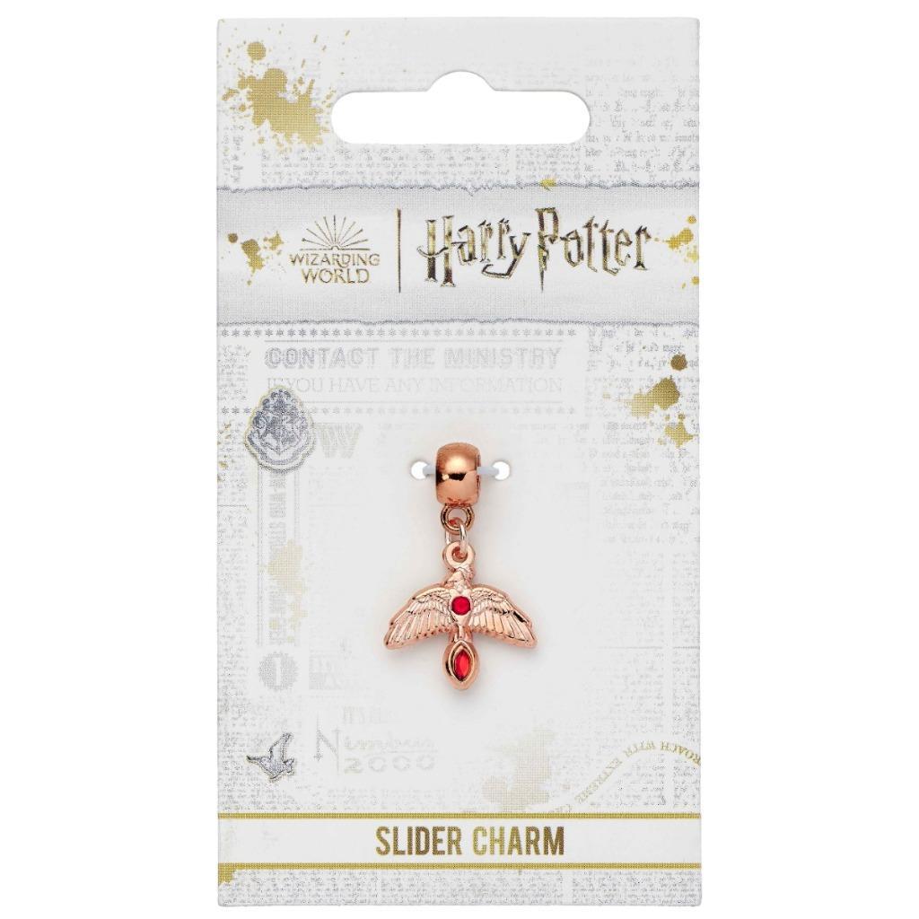 New Official Genuine Harry Potter Fawkes Rose Gold Plated Slider