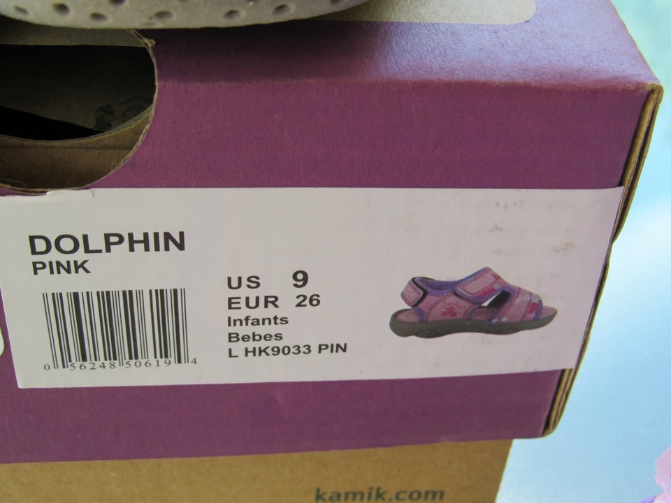 Sandalias deportivas acuáticas KAMIK rosa/púrpura con correas ajustables para niñas pequeñas talla 9 Foto 3 de 4