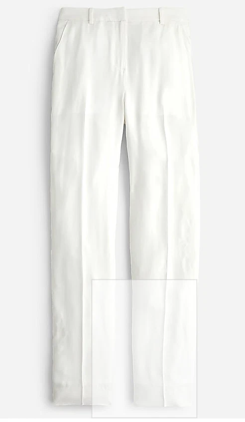 Pantalones Pantalón J.Crew Mujer $158 Drapey Cupro-Mezcla Marfil Talla 6 BI237