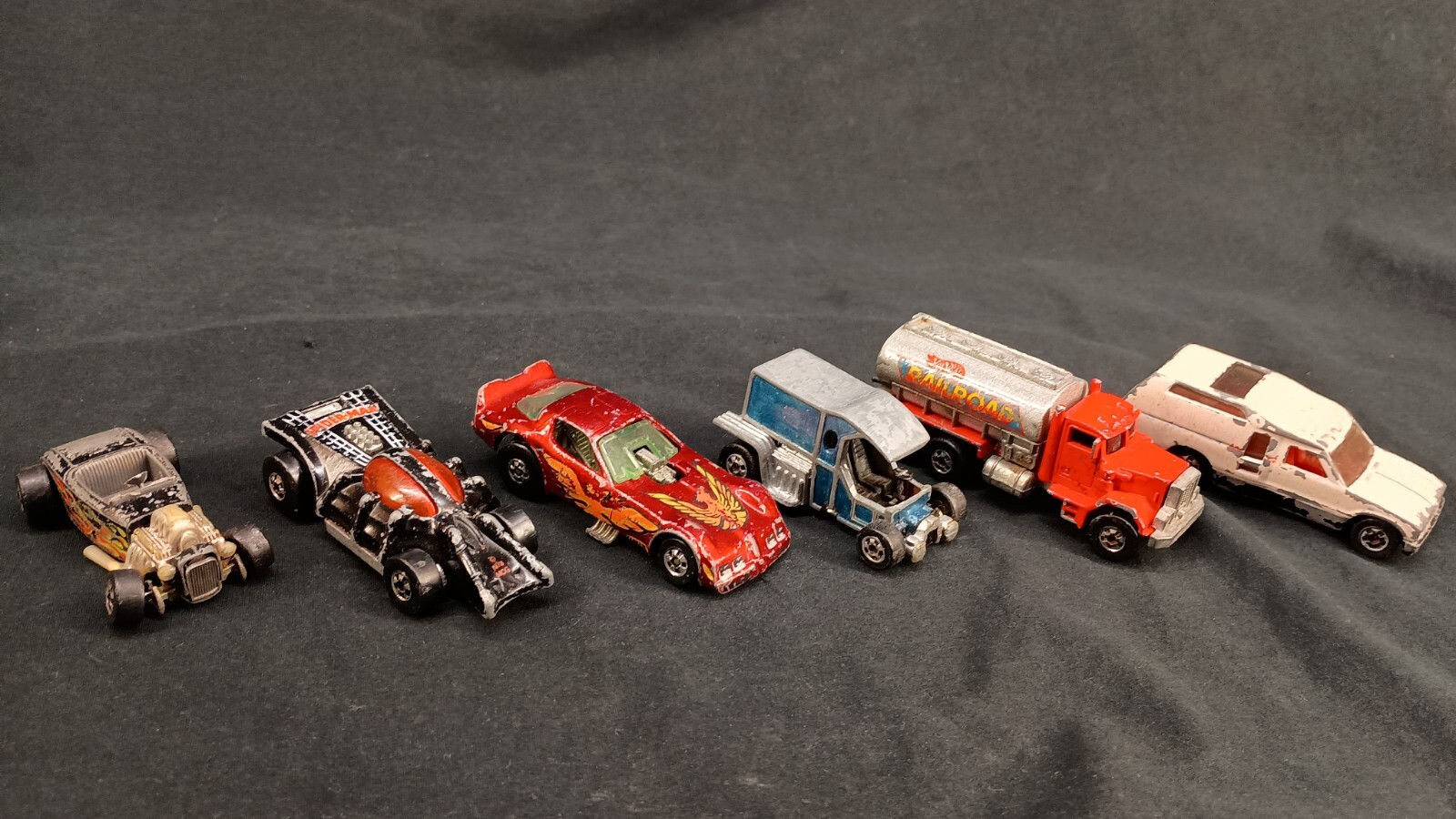 Lot Of 6 Vintage 1970s Hot wheels Toy Cars Rough Condition 1 Is From 1980