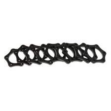 10Black Hexagonal Mic Slip Holder Roller Ring