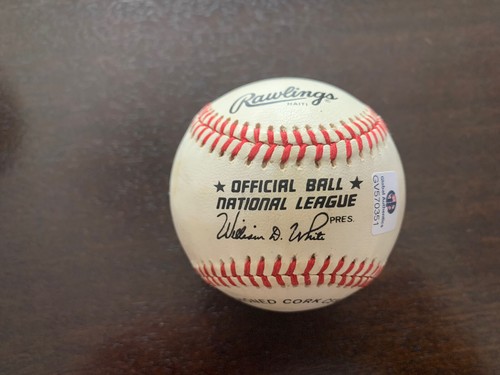 Warren Spahn Signed Autographed ONL Hall of Famer Braves Global Authentics Label - Picture 2 of 4