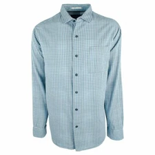 Tommy Bahama Dual Lux Gingham LS 100% Cotton Shirt 2XB Pebble Grey NWT $150