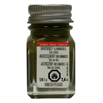 Testors Enamel Gloss and Flat Plastic Model Paint Glass Bottles 1/4 Fl.Oz.