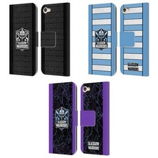 GLASGOW WARRIORS 2024/25 CREST KIT LEATHER BOOK WALLET CASE FOR APPLE iPOD TOUCH