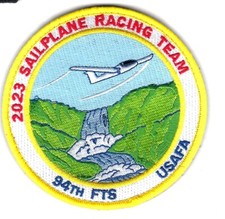 PATCH USAF 94TH FTS 2023 SAILPLANE RACING TEAM USAFA    DB-13