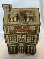 Vintage Cornish Tremar Keramik Spardose "The Pig and Whistle Pub"