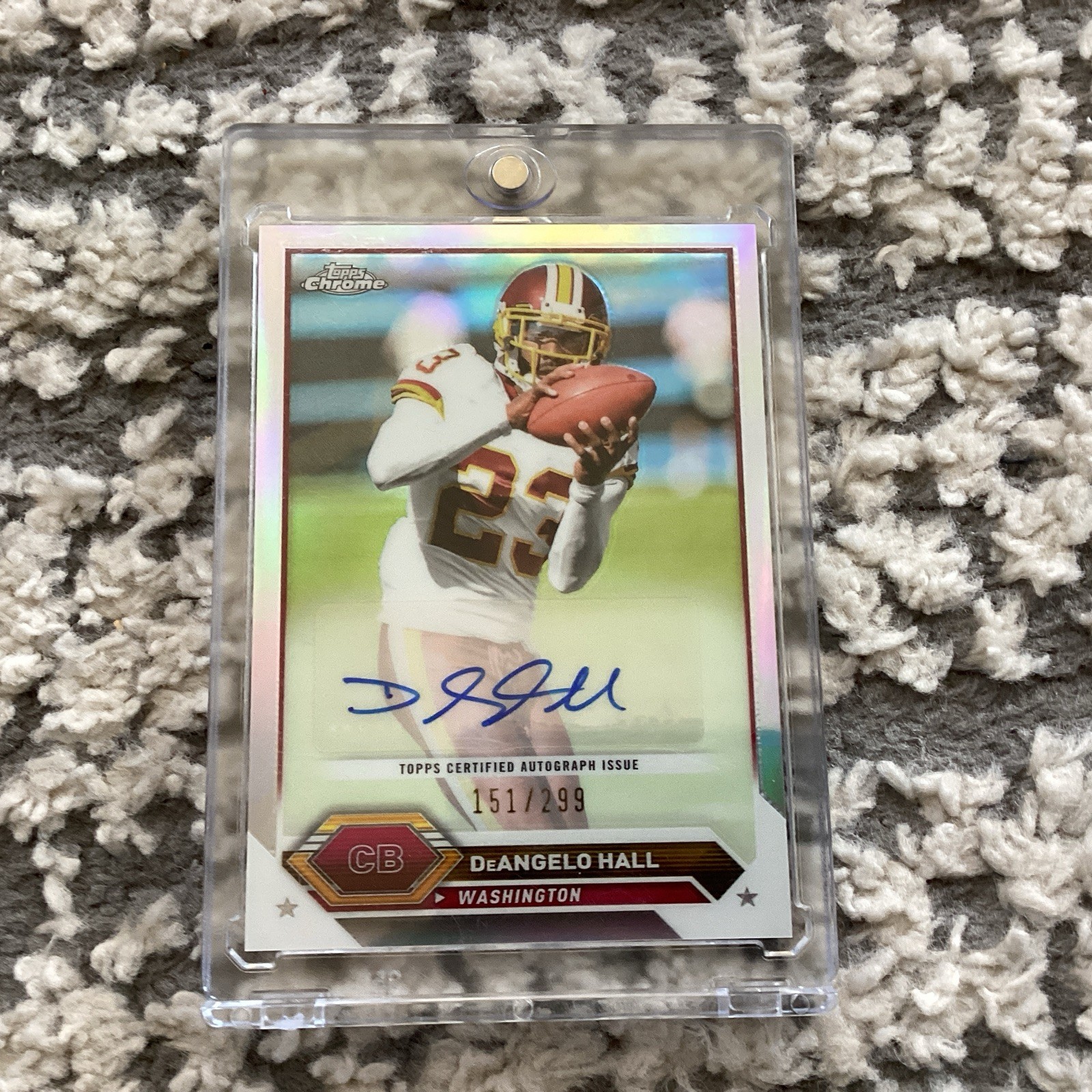 2023 Topps Composite - Topps Chrome Autographs DeAngelo Hall Refractor /299