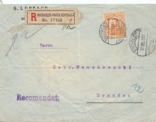 Romania: 1908: Registered Cover Bucuresti to Dresden