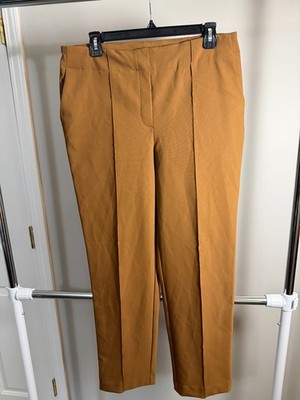 Rachel Zoe Women's Camel Slim Ankle Dress Pants Size 10 Pull-On Career Office