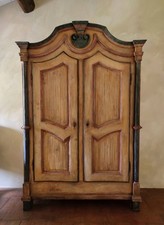 Antico armadio Piemontese laccato colonne Impero inizio XIX secolo inizi 800