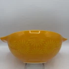 Vtg. Pyrex Daisy Sunflower Orange Yellow #444 Cinderella Bowl 4 Qt. – Very Nice!