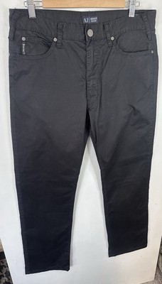 Armani Jeans J31 Regular Fit Straight Schwarz Designer Herren Jeans Größe 34W 31L