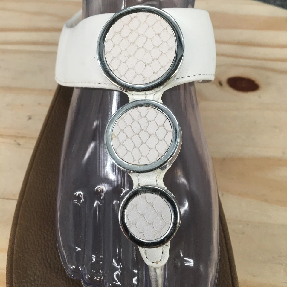 Sandalias FitFlop para mujer 10 halo ribete metálico chanclas puntera-poste cuña 142-194 Foto 4 de 4