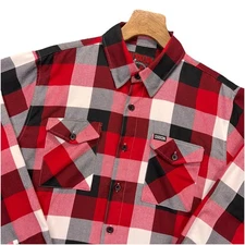 DIXXON Flannel Shirt Mens Large Long Sleeve Buffalo Check The Hammer Button Down
