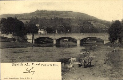 Ak Diekirch Luxemburg, Pont sur la Sûre - 4398822