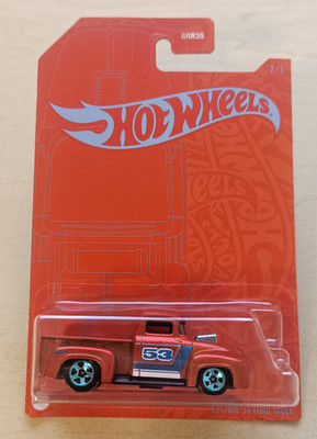 Hot Wheels | 2021 | Custom '56 Ford Truck | HW Orange and Blue | 1:64 |