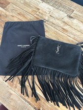 Pre-owned 2016 YSL Black Suede Crossbody Bag