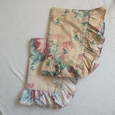 Vtg Ralph Lauren Elsa Grasslands Standard Shams Ruffle French Country Cotton 2x