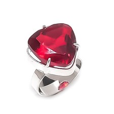 Garnet Gemstone Handmade 925 Sterling Silver Jewelry Ring Size 9 A982
