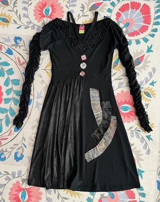 Save the Queen Black Gothic Fairy Dress Y2K   Whimsy Goth Dark Romantic UK 12-14
