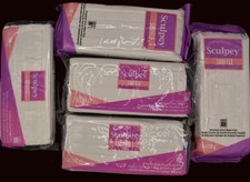 Sculpey Souffle Polymer Clay Lot Of 5 New Unused Igloo Color 7 oz per Block