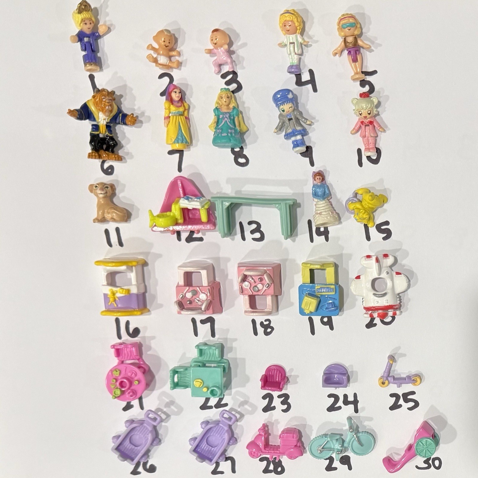 Vintage Polly Pocket Dolls Figures Replacement Pieces Bluebird Toys