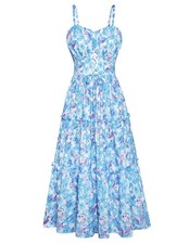 GRACE KARIN 2026 Women's Spaghetti Vacation Sundress Summer Beach Flowy Boho ...
