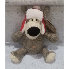 Boofle Dog Plush Knit Stuffed Animal Holiday Winter Hat 8 inch NWT