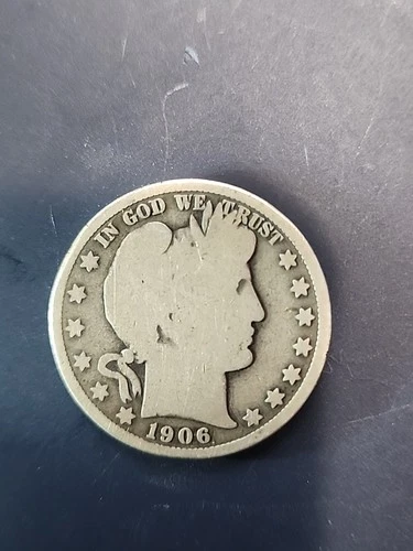 1906 P Barber Half Dollar Coin