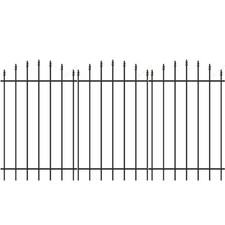 36 In. Metal Garden Fence 12 Ft. L No Dig Animal Barrier 6 Panels 7 Stakes Arch