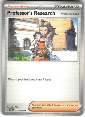Professor's Research 155/159 Common Journey Together Pokemon Near Mint
