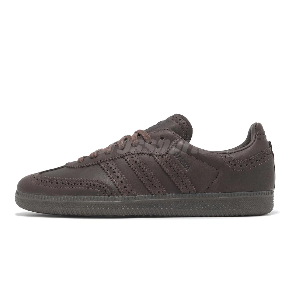adidas Originals Samba OG Brogue Pack Brown Men Casual Lifestyle Shoes JI3231 - Photo 2/4
