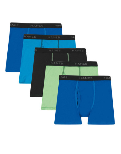 Hanes Boxershorts Ultimate Jungen Unterwäsche leicht 5er Pack verschiedene Farben - Bild 2 von 4