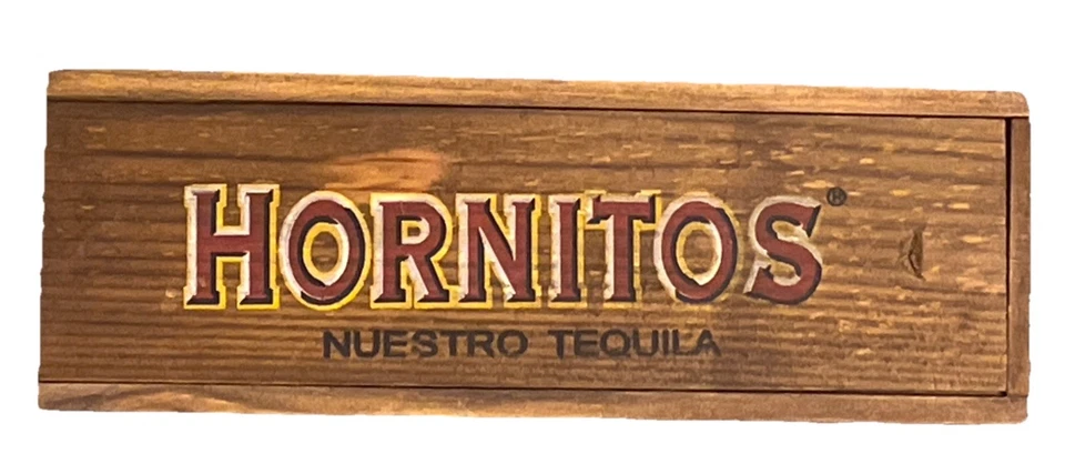 Hornitos Nuestro Tequila Dominoes Wooden Box Set By Sauza Sealed In Wood Case - Image 2 of 4