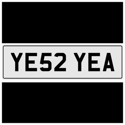 YES TO   YE52 YEA YEAH 2 SEATER CAR PRIVATE REGISTRATION CHERISHED NUMBER PLATE
