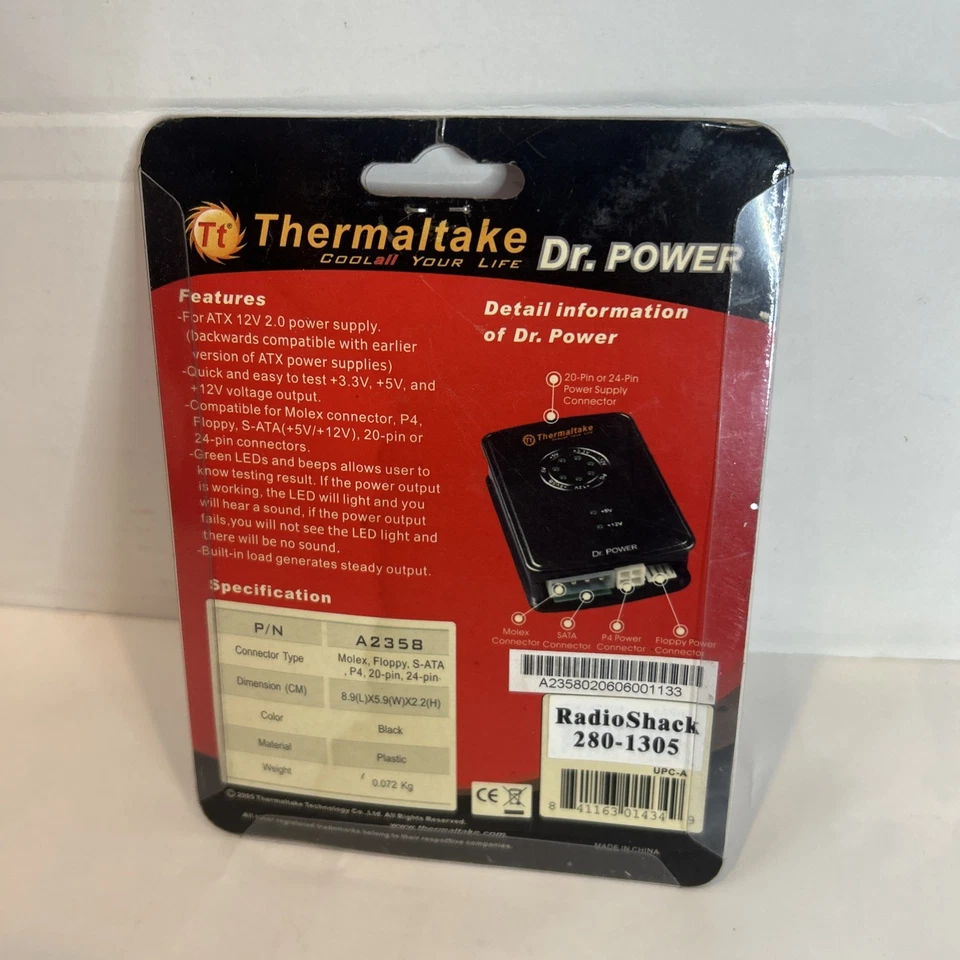 THERMALTAKE Dr. Power A2358 Power Supply Tester NEW - Image 2 of 2
