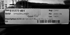 HP 511777-001 AC power supply - 460W hot-plug, high-efficiency, common slot