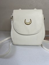 Vintage Sailor Moon Artemis Cat Ears White Backpack Purse Gold Bronze Hardware