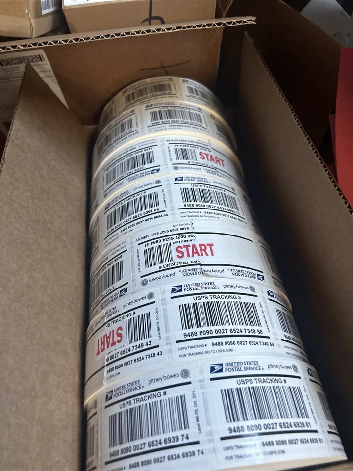 888 Tracking labels Pitney Bowes 1000 ea (half Roll Worth) Tracking Stickers - Image 2 of 2