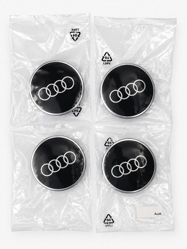 4x Audi Felgendeckel Nabenkappen Abdeckung 60mm - Neu Original - 81A.601.170.A