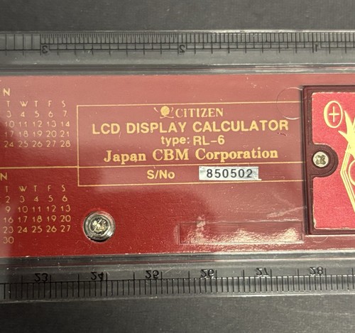 (2) Vintage Citizen LCD Display Calculator Type RL-6 / RL-5 Japan CBM Corporation - Bild 4 von 9