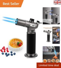Lightweight Stainless Steel Chef Torch - Dual Flame with Ergonomic Design