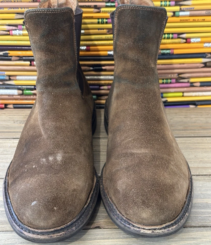 Замшевые ботинки челси Frye Seth коричневые опрятные городские мужские размер 9 D - Изображение 3 из 4